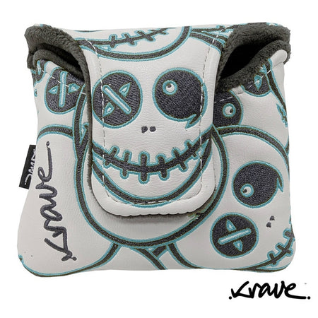 Krave Arctic Mallet Putter Headcover - magnetic closure and plush lining