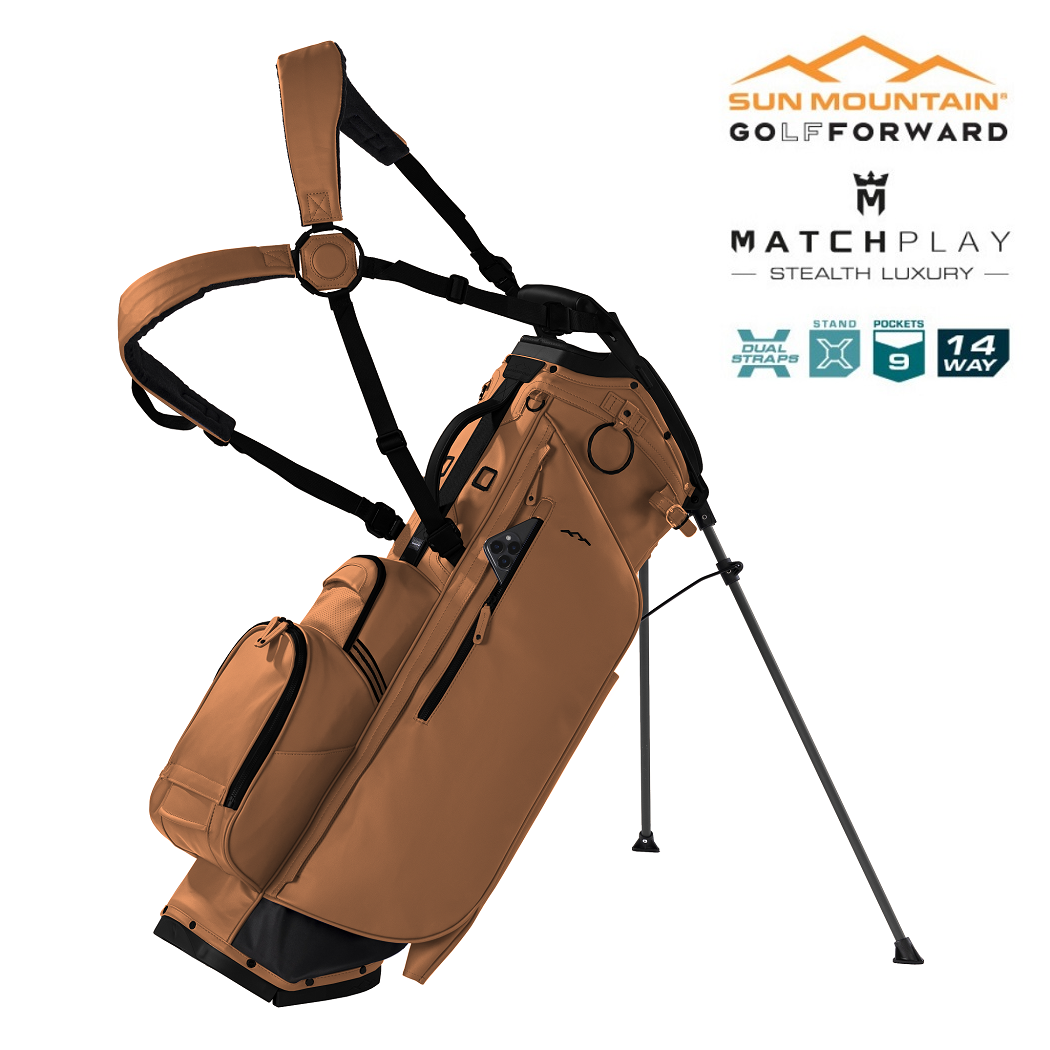 Sun Mountain Matchplay 14-Way Duravinyl Golf Stand/Carry Bag - Merlot - with features
