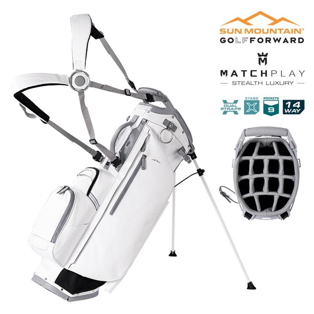 Sun Mountain Matchplay 14-Way Carry/Stand Bag - White