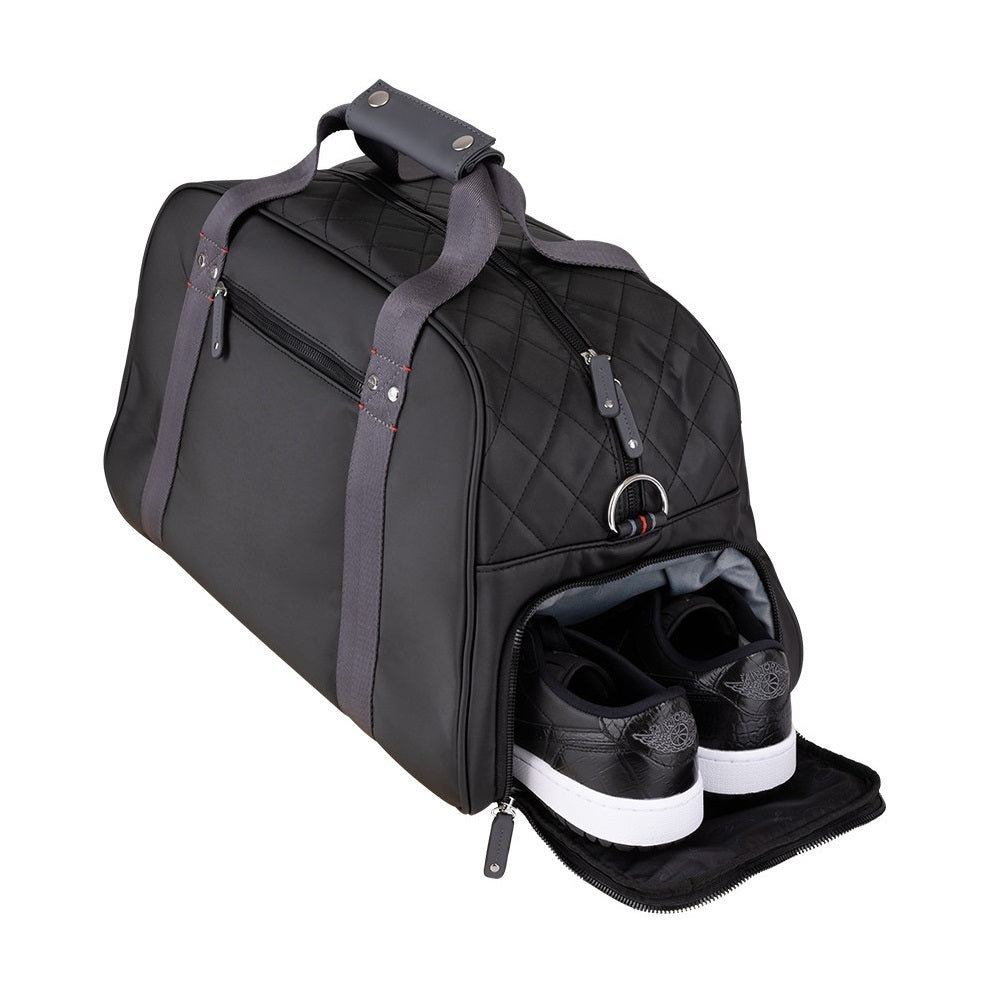 Sun Mountain Matchplay Lockeroom Duffel Bag - Black - showing shoe compartment