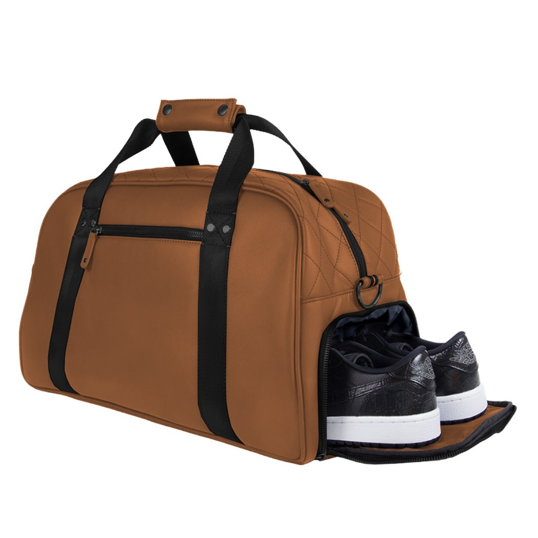 Sun Mountain Matchplay Lockeroom Duffel Bag - Clay/Black - showing shoe compartment
