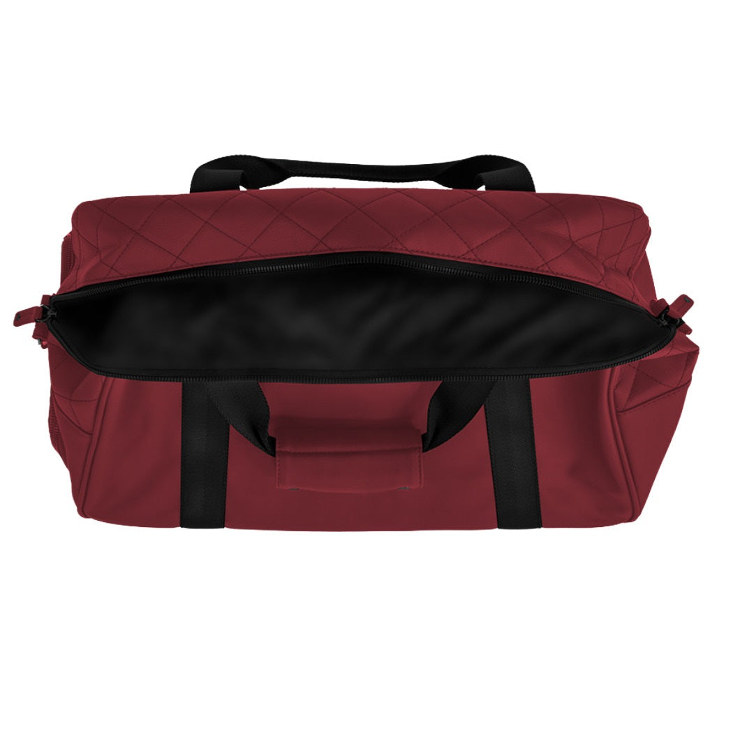 Sun Mountain Matchplay Lockeroom Duffel Bag - Merlot - double-ended zip and paisley lining