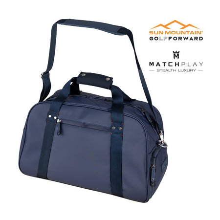 Sun Mountain Matchplay Lockeroom Duffel Bag - Navy - with adjustable and removable shoulder strap