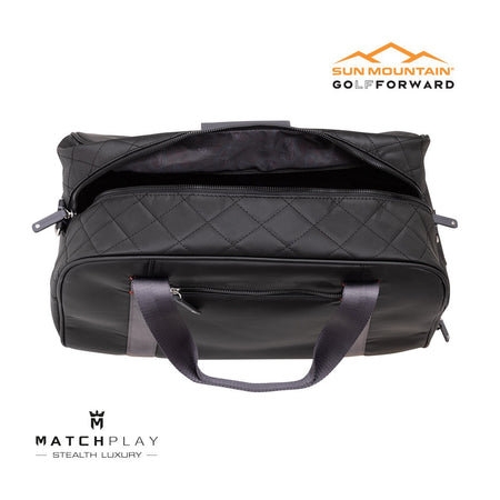 Sun Mountain Matchplay Lockeroom Duffel Bag - Black - double-ended zip and paisley lining