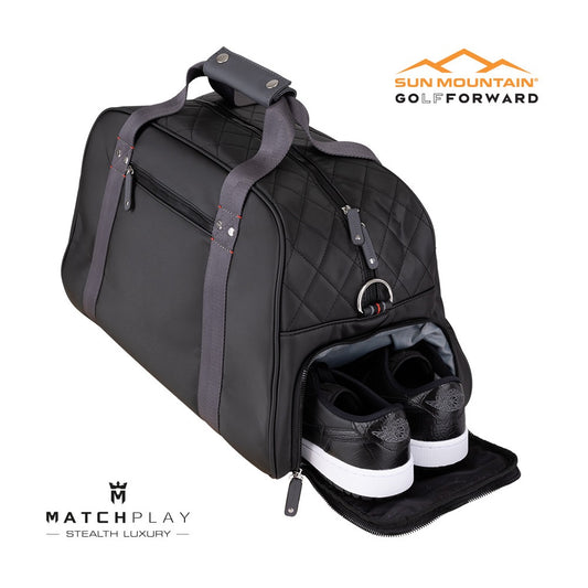 Sun Mountain Matchplay Lockeroom Duffel Bag - Black - shoe compartment