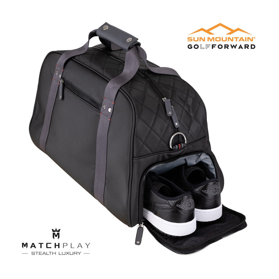 Sun Mountain Matchplay Lockeroom Duffel Bag - Black - shoe compartment
