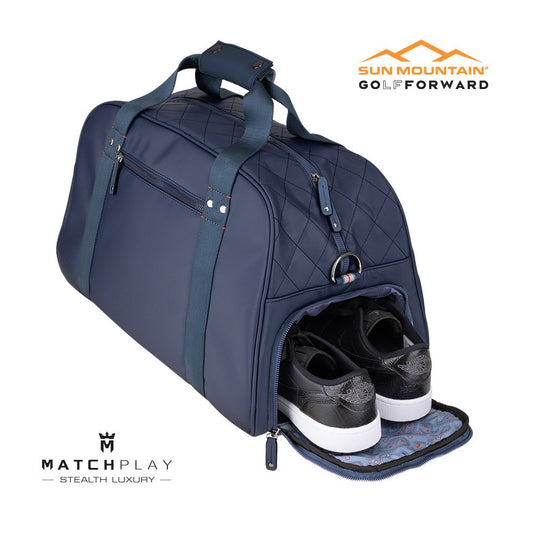 Sun Mountain Matchplay Lockeroom Duffel Bag - Navy - shoe compartment