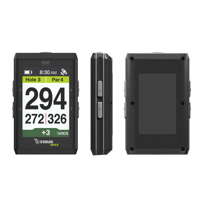 Swami Max GPS Rangefinder - front, side and back