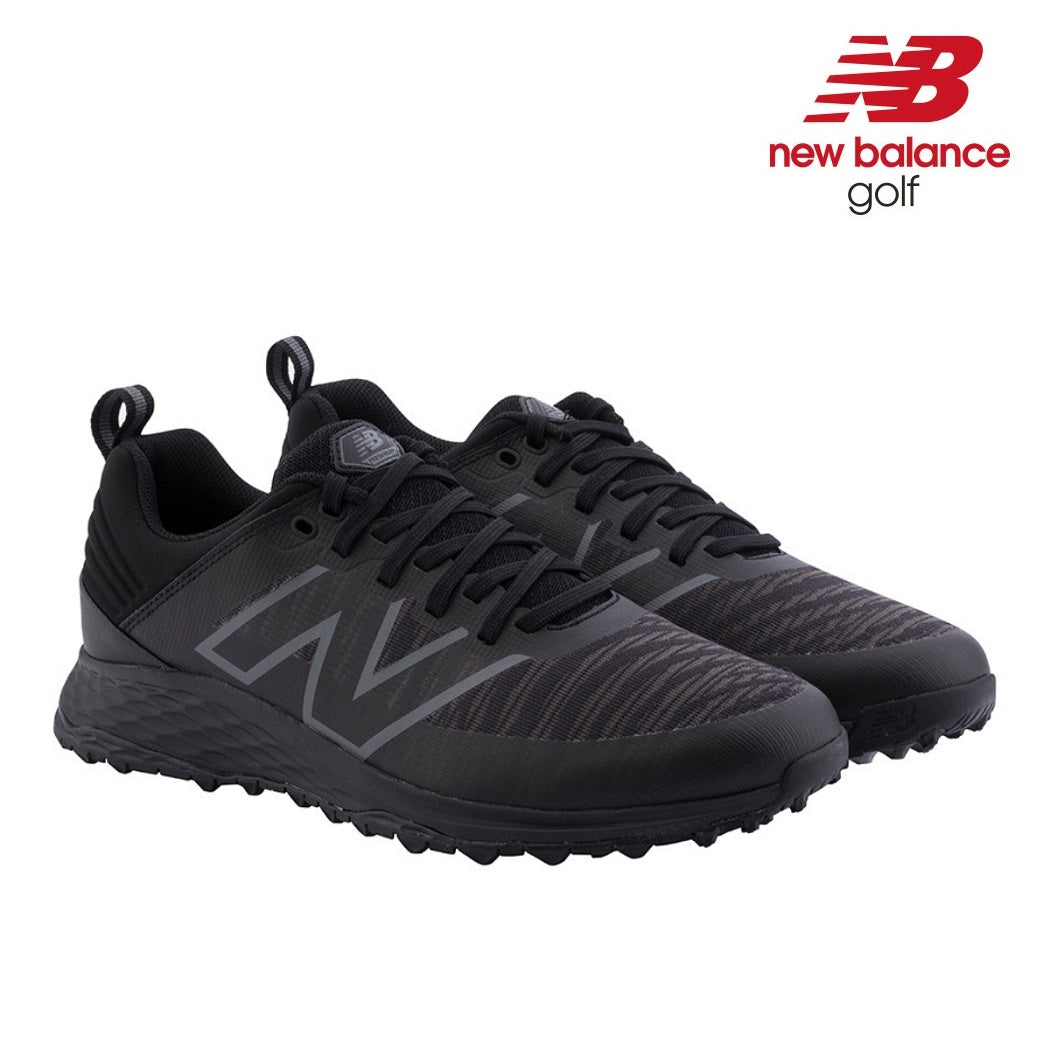 New Balance Men`s Fresh Foam Contend V2 Spikeless Golf Shoes - Black - front view
