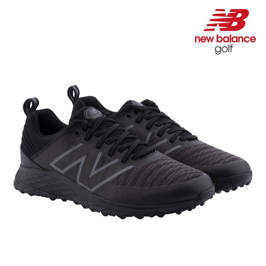 New Balance Men`s Fresh Foam Contend V2 Spikeless Golf Shoes - Black - front view