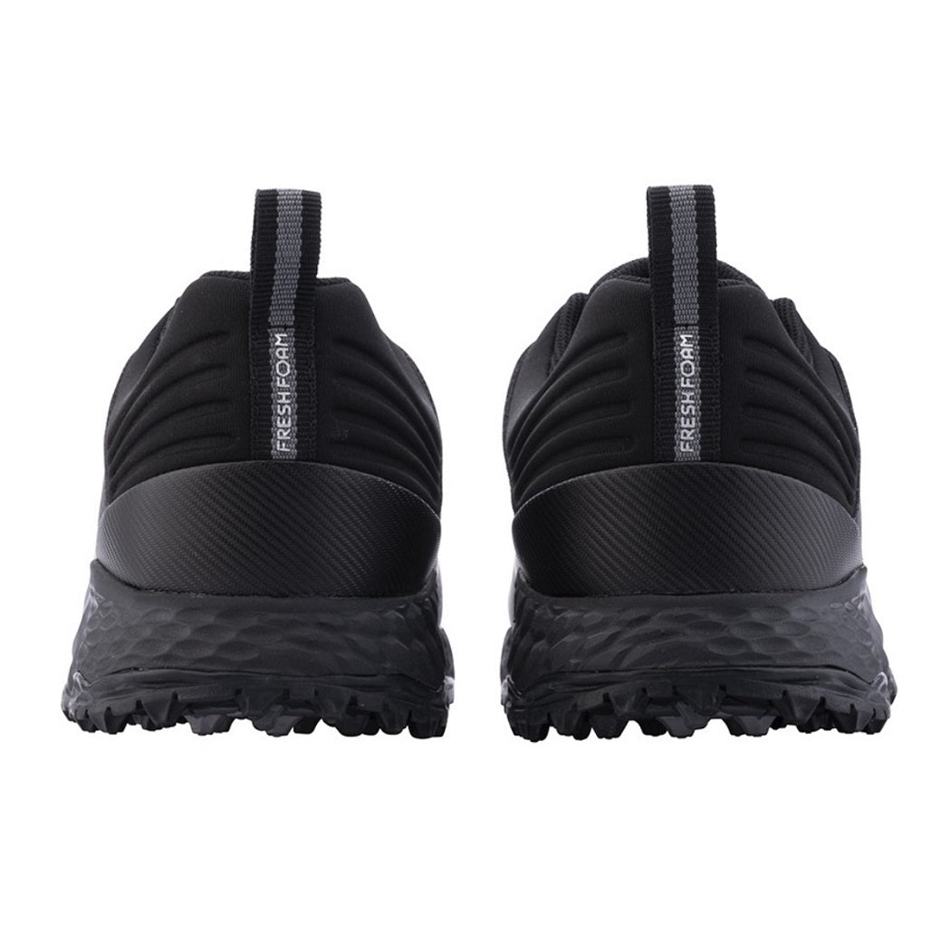 New Balance Men`s Fresh Foam Contend V2 Spikeless Golf Shoes - Black - back view