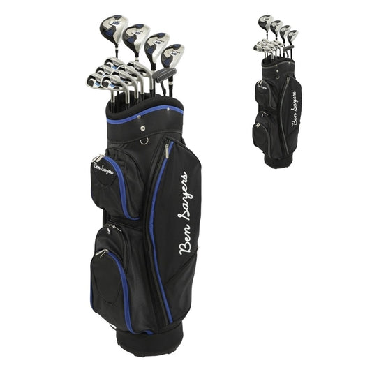 Ben Sayers M8 Men`s Golf Club Package Set with Cart Bag – Steel or Graphite Shafts - all colours