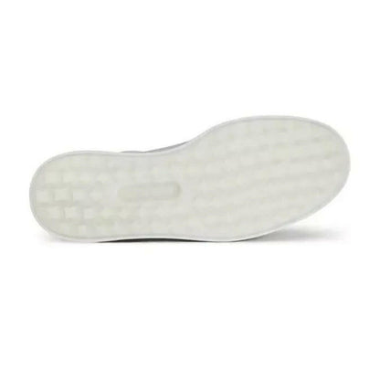Ecco Men`s Waterproof Golf Shoes - Street 720 Hybrid - White/Black/Gravel, showing the sole