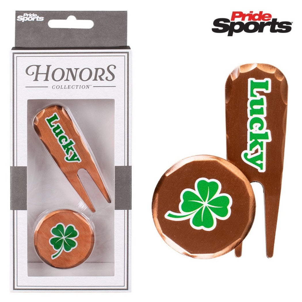 Pride Sports Honors Collection Metal Divot Tool & Ball Marker Set - Copper