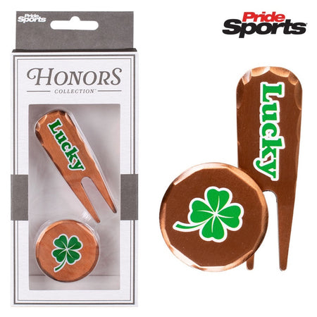 Pride Sports Honors Collection Metal Divot Tool & Ball Marker Set - Copper