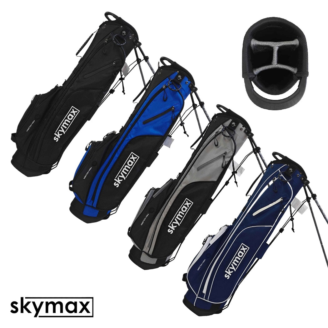 Skymax MINI Stand Bag - showing all four colours and a 4-way divider