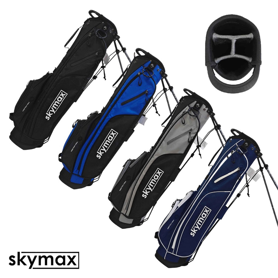 Skymax MINI Stand Bag - showing all four colours and a 4-way divider