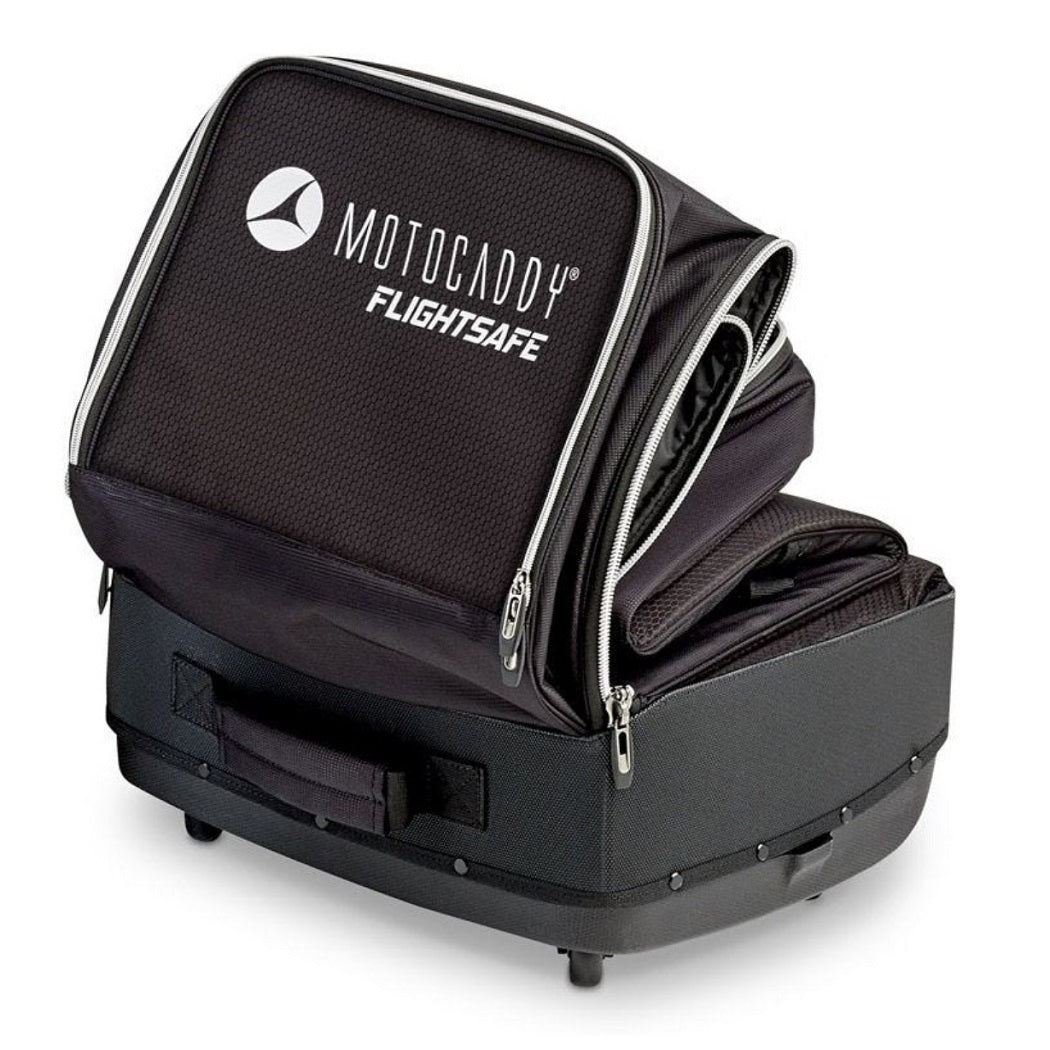 Motocaddy Flightsafe Flight Cover - showing how the cover folds into its storage case