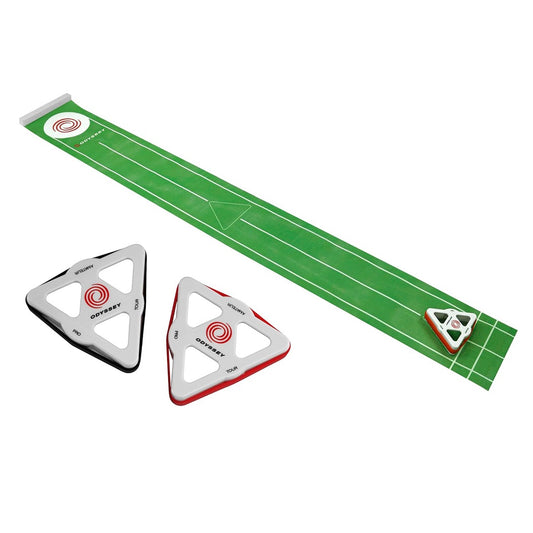 Odyssey Delta Putt Training Aid - showing the mat and the included pucks