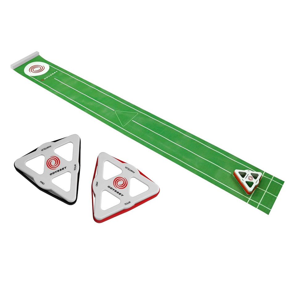 Odyssey Delta Putt Training Aid - showing the mat and the included pucks
