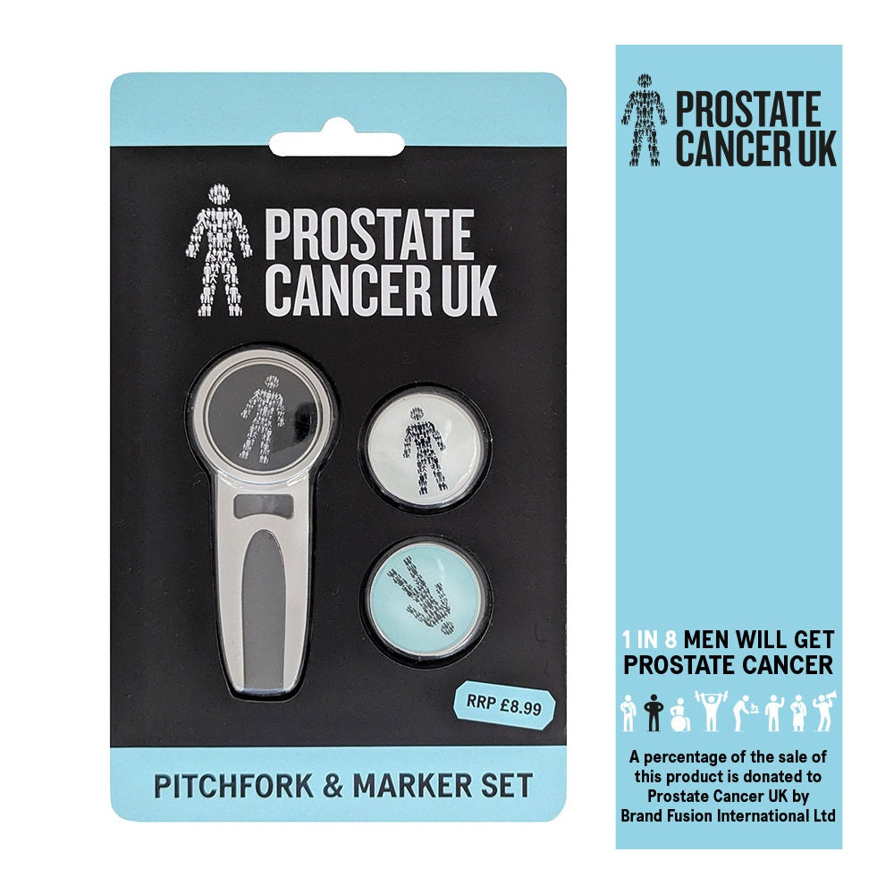 Golf Pitchfork & Marker Set - Supporting Prostate Cancer UK