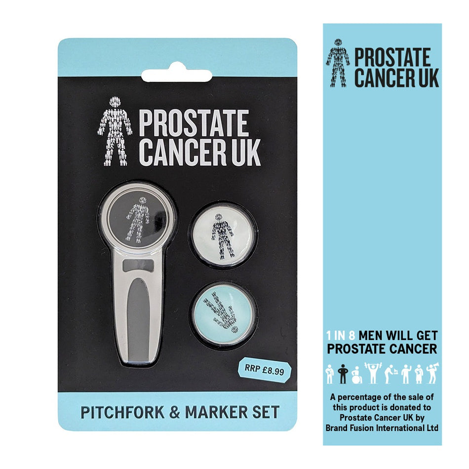 Golf Pitchfork & Marker Set - Supporting Prostate Cancer UK