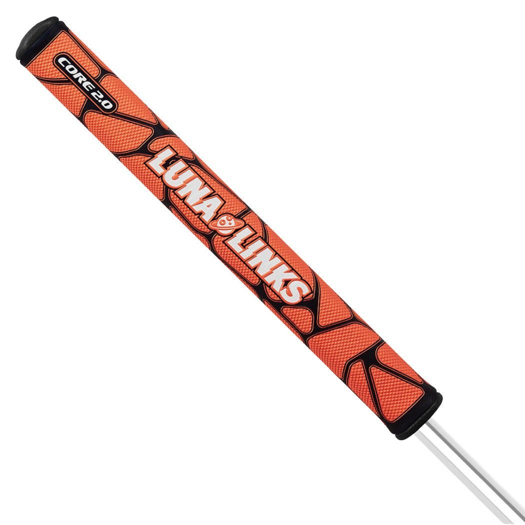 Luna Links Core 2.0 Golf Putter Grip - Orange / Navy