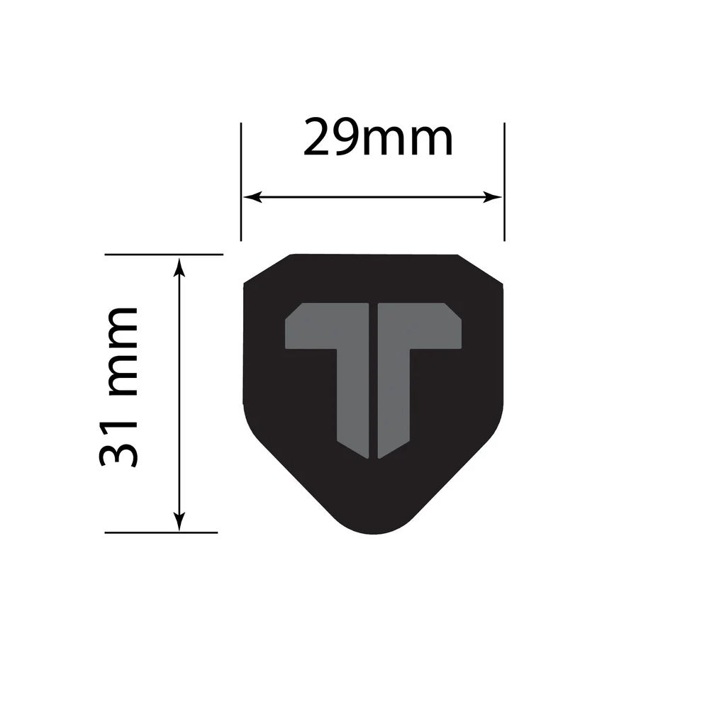2Thumb Pistol 7E 29 Putter Grip - Black - dimensions