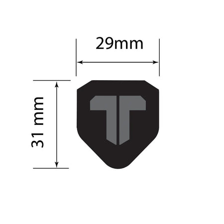 2Thumb Pistol 7E 29 Putter Grip - Black - dimensions