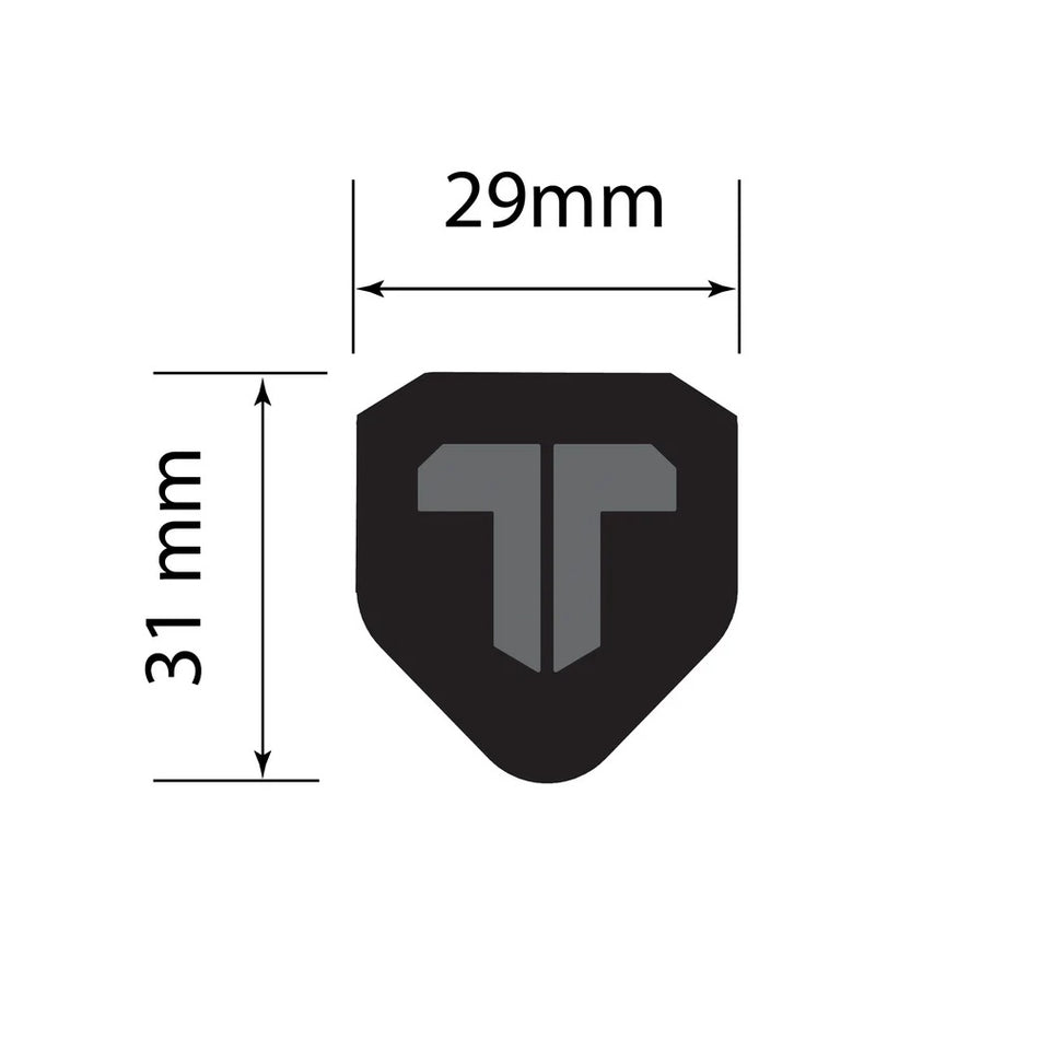 2Thumb Pistol 7E 29 Putter Grip - Black - dimensions