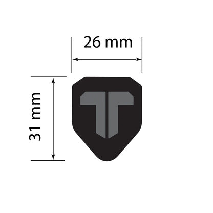 2Thumb Pistol 7E 26 Black Putter Grip - dimensions