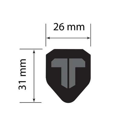 2Thumb Pistol 7E 26 Putter Grip - Black - dimensions
