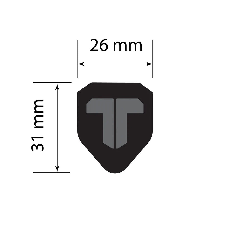 2Thumb Pistol 7E 26 Putter Grip - Black - dimensions