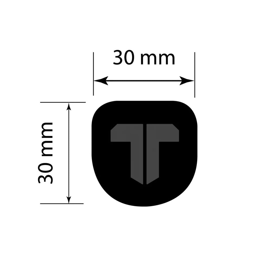 2Thumb Snug SQ 30 Putter Grip - Black - dimensions