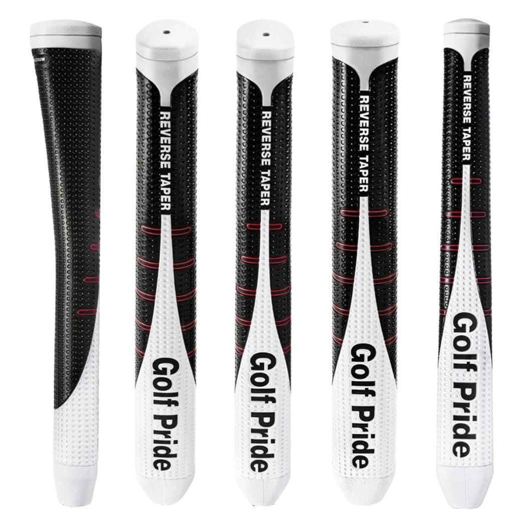 Golf Pride golf club grips on a white background
