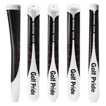 Golf Pride golf club grips on a white background