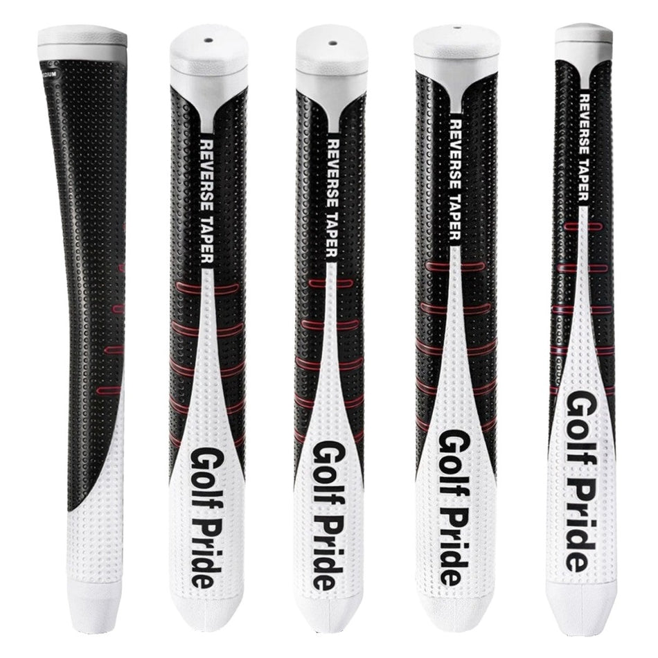 Golf Pride golf club grips on a white background