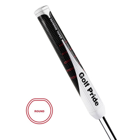 Golf club grip with 'Golf Pride' branding on a white background