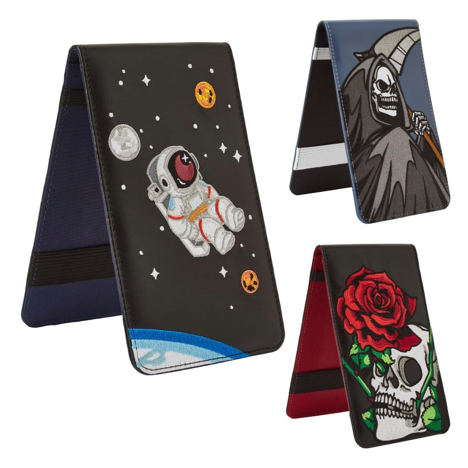 Luna Links Golf Scorecard Holder – Cosmos / Reaper / Skull & Rose