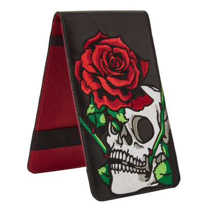 Luna Links Golf Scorecard Holder - Skull & Rose - front view