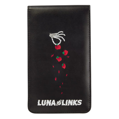 Luna Links Golf Scorecard Holder - Skull & Rose - rear view