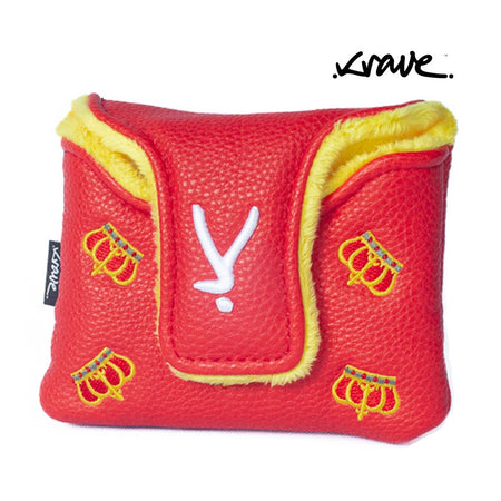 Krave Send It Mallet Putter Headcover - closure and plush lining