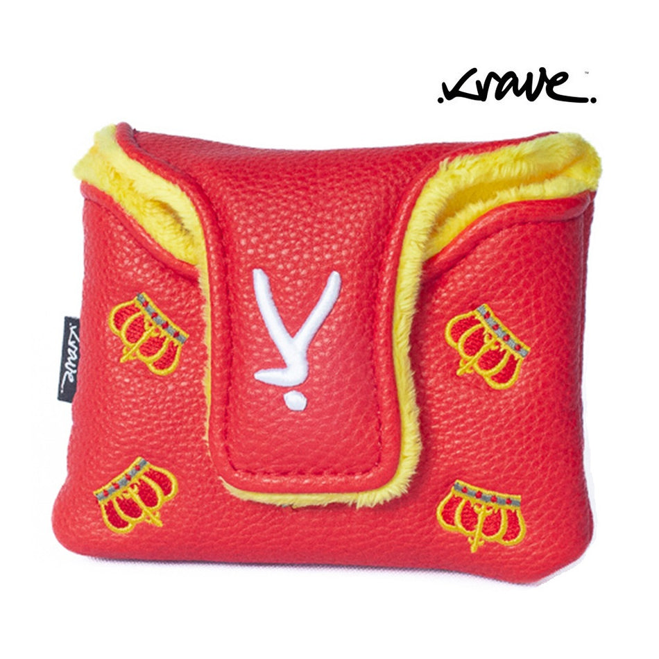 Krave Send It Mallet Putter Headcover - closure and plush lining