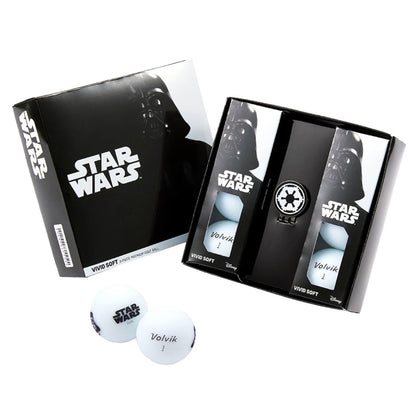 Volvik VIVID SOFT Star Wars Darth Vader Golf Balls 6 Pack & Marker Gift Set