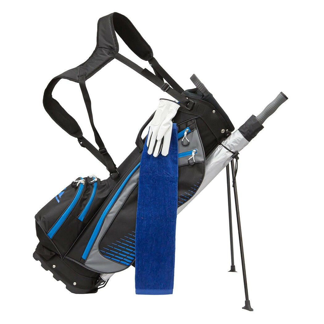 Longridge Super Lite Stand Bag Black Blue with Accessories