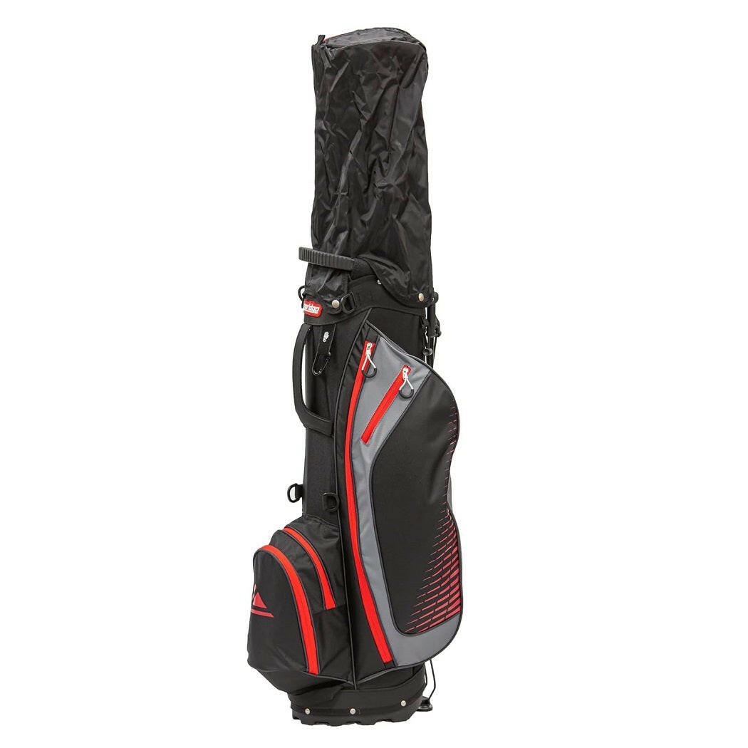 Longridge Super Lite Stand Bag Black Red with Hood