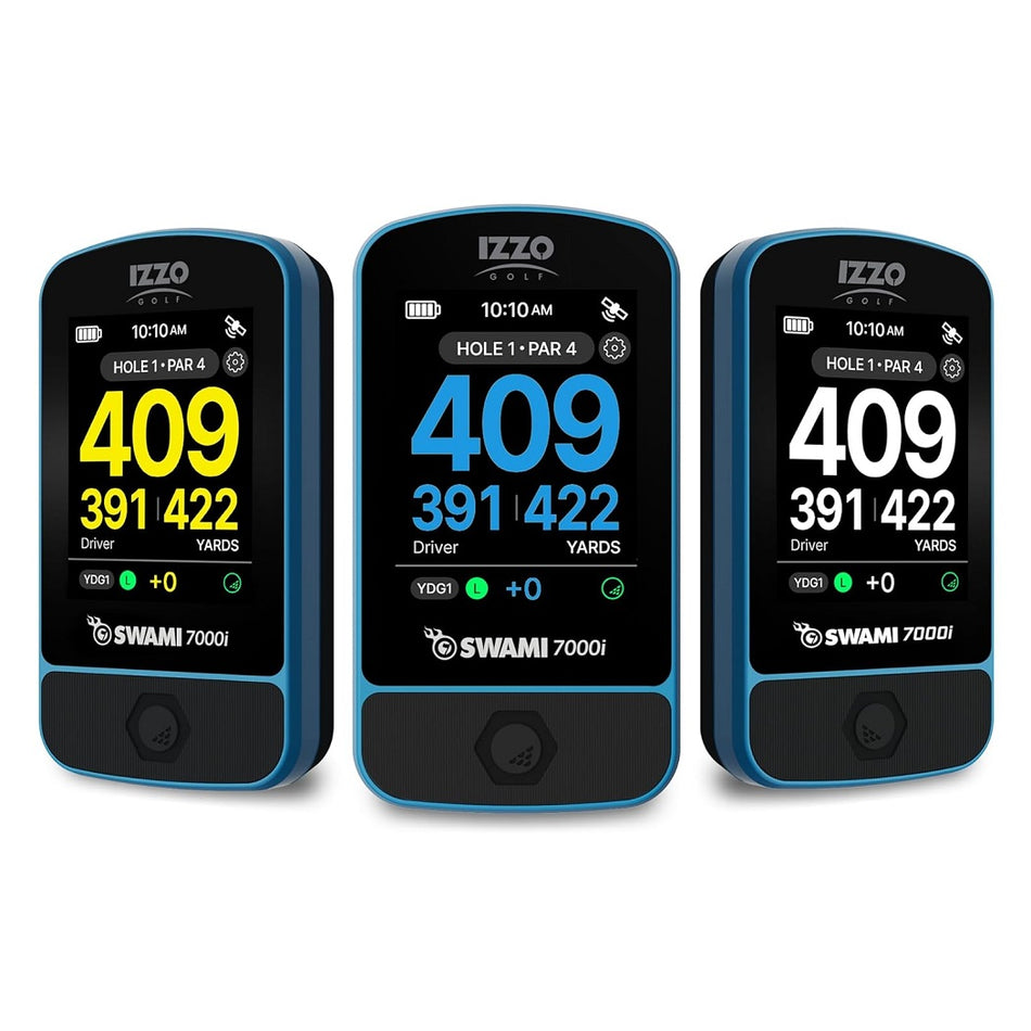 Izzo Swami 7000i Golf GPS Rangefinder - Blue - screen colour options