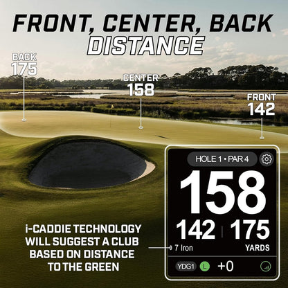 Izzo Swami 7000i Golf GPS Rangefinder - Blue - measuring distances