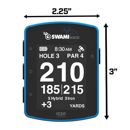Swami Kiss 2.0 Golf GPS Rangefinder - Blue - dimensions