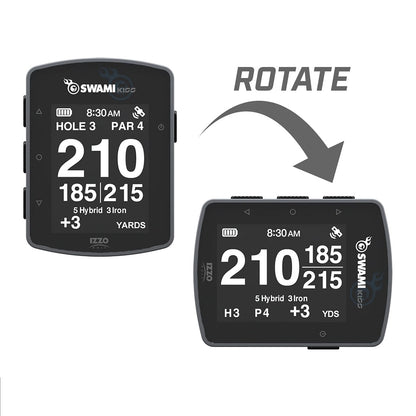Swami Kiss 2.0 Golf GPS Rangefinder - Grey - portrait and landscape modes